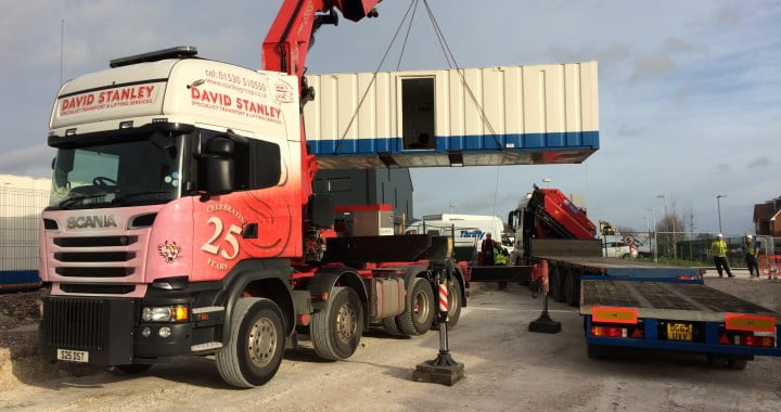 Modular Porta Cabin building moving lifting transport