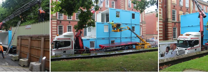 Modular building moving lifting Rental transport